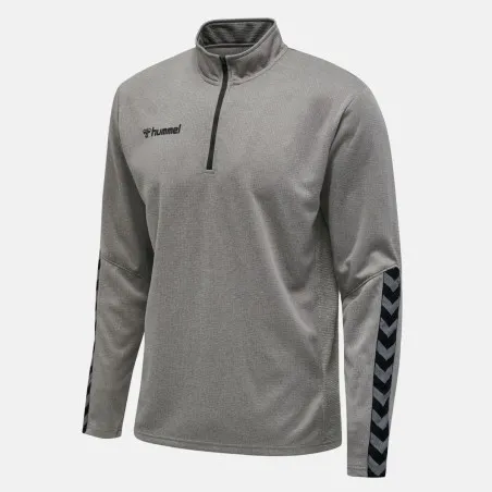 Sweatshirt Homme Authentic Zip - Gris - hummel