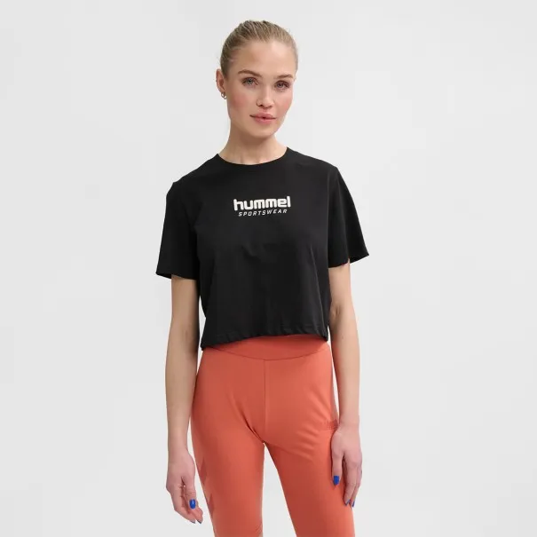 T-shirt Femme Hmllgc Malu Cropped - Noir - hummel
