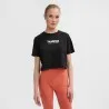 T-shirt Femme Hmllgc Malu Cropped - Noir - hummel
