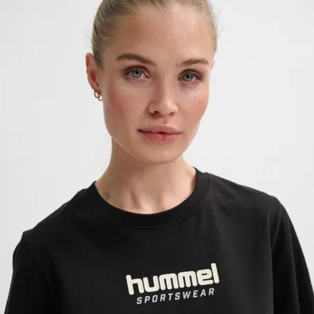 T-shirt Femme Hmllgc Malu Cropped - Noir - hummel