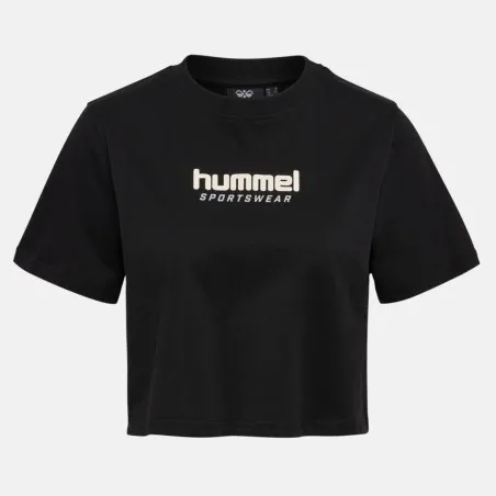 T-shirt Femme Hmllgc Malu Cropped - Noir - hummel