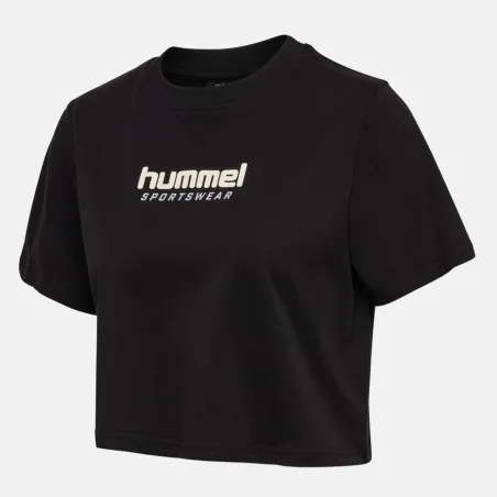 T-shirt Femme Hmllgc Malu Cropped - Noir - hummel