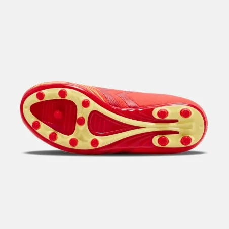 Chaussures de foot enfant Top Star F.G. Jr Haute - Rouge/Jaune - hummel