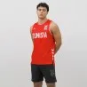 Maillot de Sport Homme hummel Maillot Officiel Équipe National de Basket - Rouge T0165-3002 - hummel