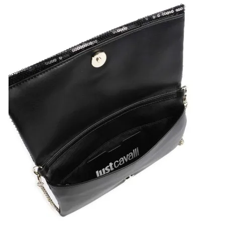 Just Pochette Soiree Rectangulaire Paillette Noir - JUST CAVALLI