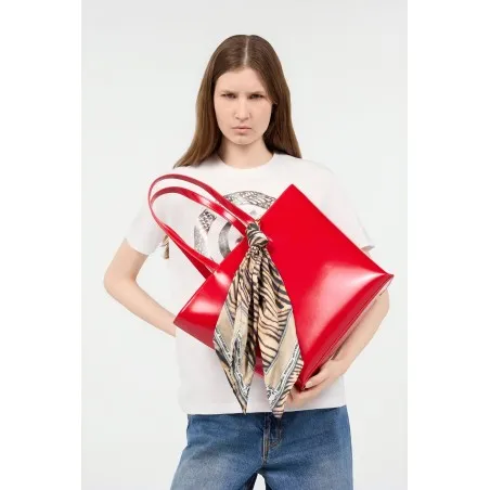 Just Sac Gm Vernis Avec Foulard Rouge - JUST CAVALLI