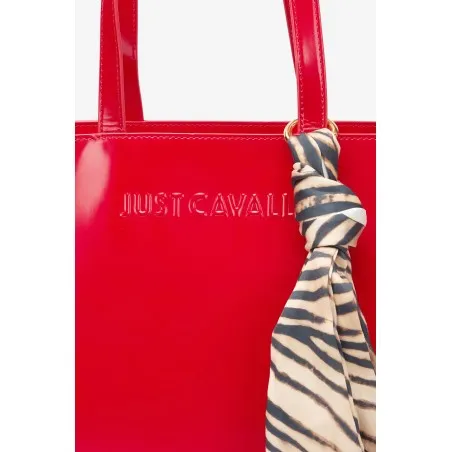 Just Sac Gm Vernis Avec Foulard Rouge - JUST CAVALLI