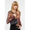 Just Sac Nylon Pm Carre Fermeture Snake Noir - JUST CAVALLI