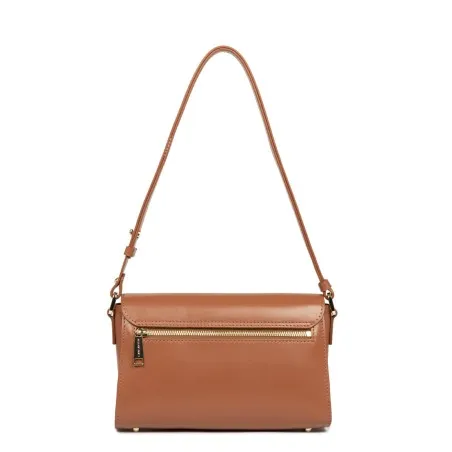 Lancaster Sac A Rabat Cuir Lisse Camel - LANCASTER