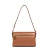 Lancaster Sac A Rabat Cuir Lisse Camel - LANCASTER