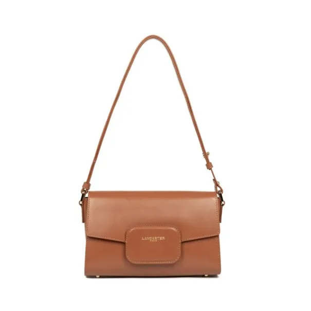 Lancaster Sac A Rabat Cuir Lisse Camel - LANCASTER