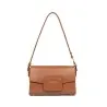 Lancaster Sac A Rabat Cuir Lisse Camel - LANCASTER