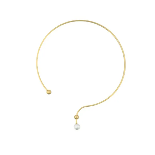 Collier Torque Perle Élégance  KR6209 - ALBERTO RICCI
