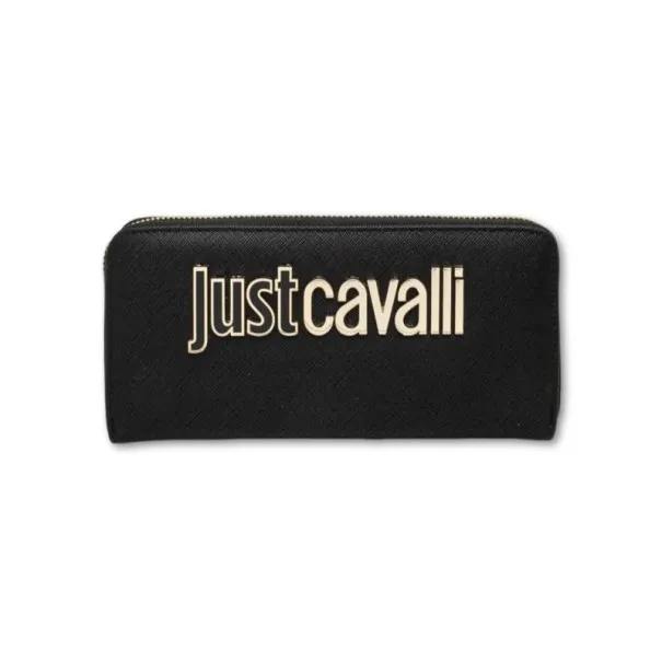 JUST PORTE FEUILLE LISS JUST METAL NOIR - JUST CAVALLI