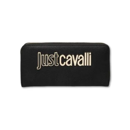 JUST PORTE FEUILLE LISS JUST METAL NOIR - JUST CAVALLI
