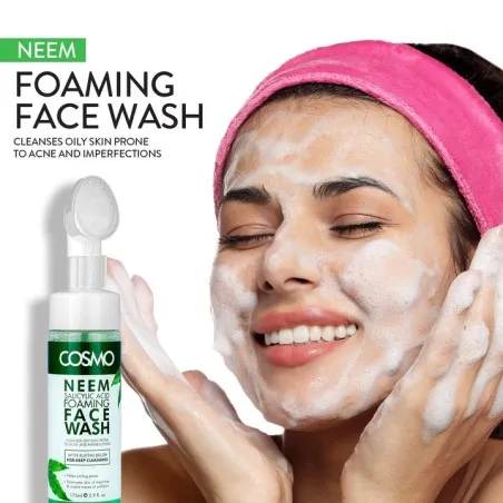 COSMO - Mousse Nettoyant Visage À L’Acide Salicylique Et Au Neem 175Ml - COSMO