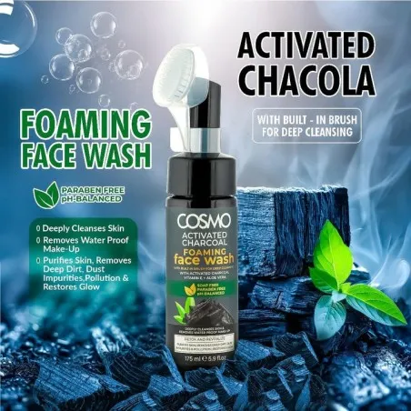 COSMO - Mousse Nettoyant Visage Au Charbon Actif 175Ml - COSMO