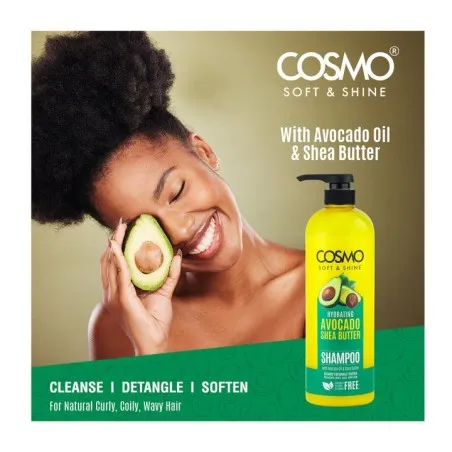 COSMO - Soft & Shine Shampoing À L’Huile D’Avocat Et Beurre De Karité 480 Ml - COSMO