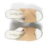 Sabot Cuir croisées compensées - Seaside