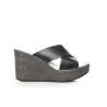 Sabot Cuir croisées compensées - Seaside