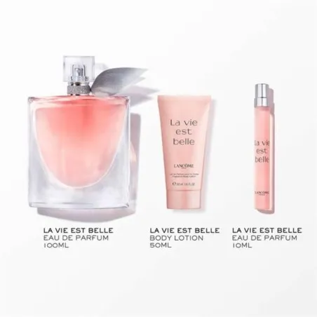 Coffret parfum femme LANCOME  LA VIE EST BELLE EDP 100 ML + EDP 10 ML + BODY LOTION 50 ML - LANCOME