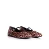 Ballerines tissu satin imprimé léopard P26-0181 - Seaside