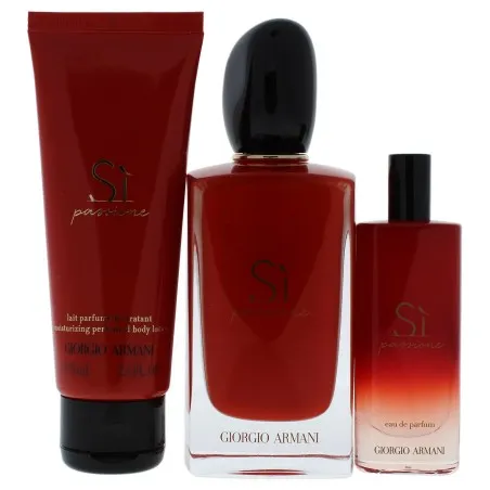 ARMANI SI PASSIONE 90 ml Coffret : 100 ml EAU DE PARFUM + 300 ml ML EAU DE PARFUM + 75 ml BODY LOTION . - GIORGIO ARMANI