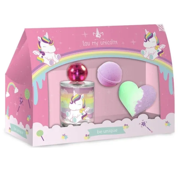 EAU MY UNICORN 60 ml Coffret : 100 ml EAU DE TOILETTE + 60 ml X BATH BOMBS - DISNEY