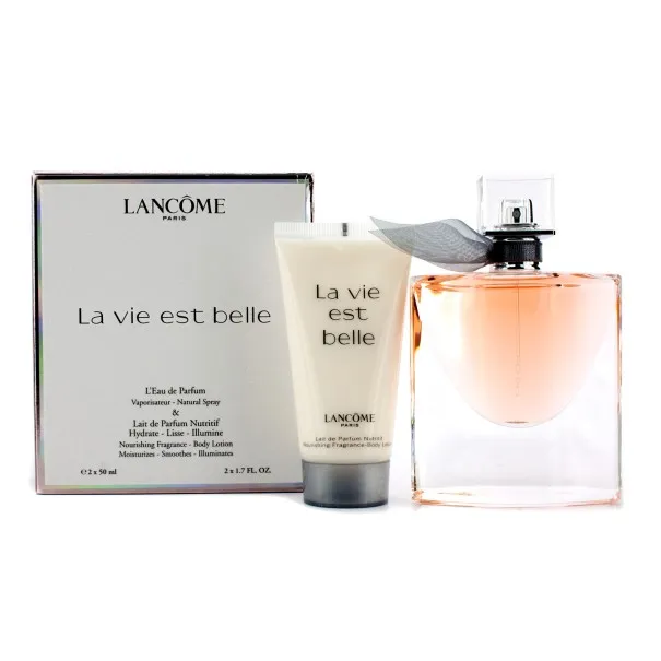 LANCOME LA VIE EST BELLE 60 ml PIECES SET: 50 ml EAU DE PARFUM + 50 ml BODY LOTION - LANCOME