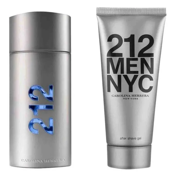 6250 ml 60 ml PCS SET FOR MEN: 100 ml EAU DE TOILETTE SPRAY + 100 ml AFTER SHAVE GEL - CAROLINA HERRERA