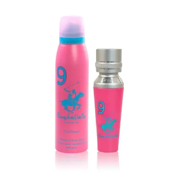 BEVERLY HILLS POLO CLUB NINE 60 ml PCS GIFT SET FOR WOMEN: 50 ml EAU DE PARFUM + 150 ml DEODORANT SPRAY - BEVERLY HILLS POLO CLU