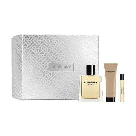 BURBERRY HERO 90 ml PCS SET FOR MEN: 100 ml EAU DE TOILETTE SPRAY + 10 ml EAU DE TOILETTE SPRAY + 75 ml BODY WASH - BURBERRY