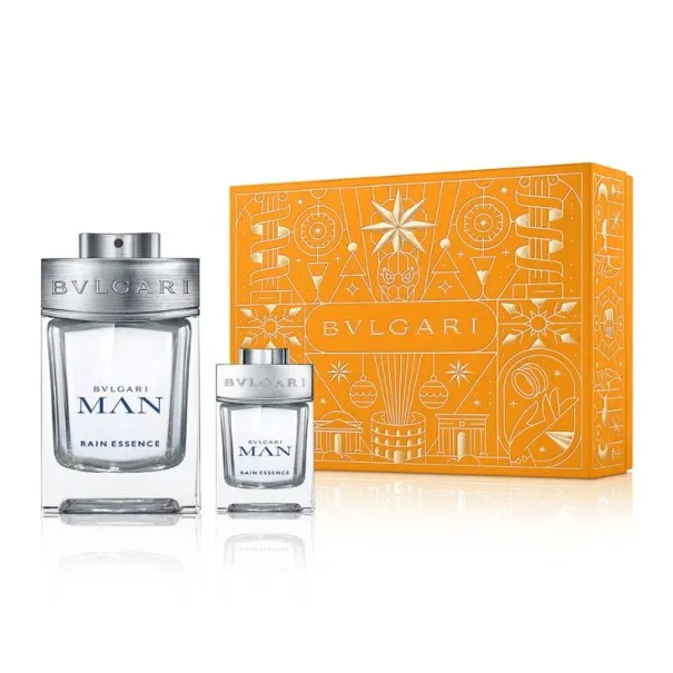 BVLGARI MAN RAIN ESSENCE 60 ml PCS SET: 100 ml EAU DE PARFUM SPRAY + 15 ml EAU DE PARFUM SPRAY. - BVLGARI