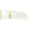 CALVIN KLEIN CK ONE 100 ml PCS SET: 200 ml EAU DE TOILETTE SPRAY + 200 ml BL + 100 ml SG + 15 ml EAU DE TOILETTE MINI SPRAY - CA