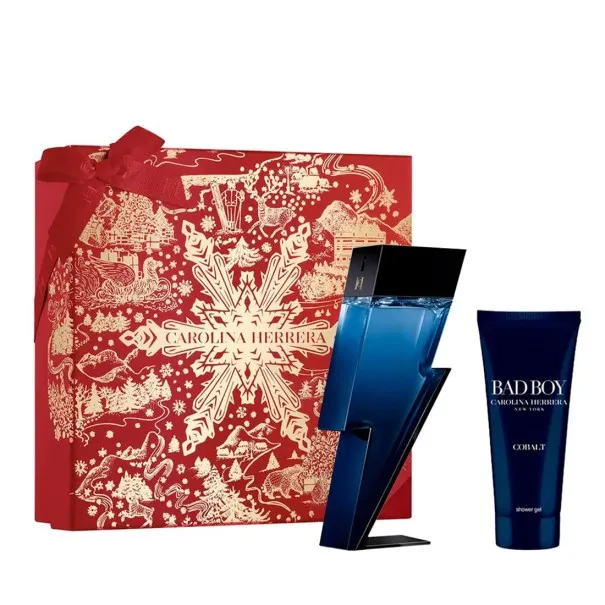 CAROLINA HERRERA BAD BOY COBALT 60 ml PCS SET: 50 ml EAU DE PARFUM ELECTRIQUE SPRAY + 100 ml DOUCHE GEL - CAROLINA HERRERA