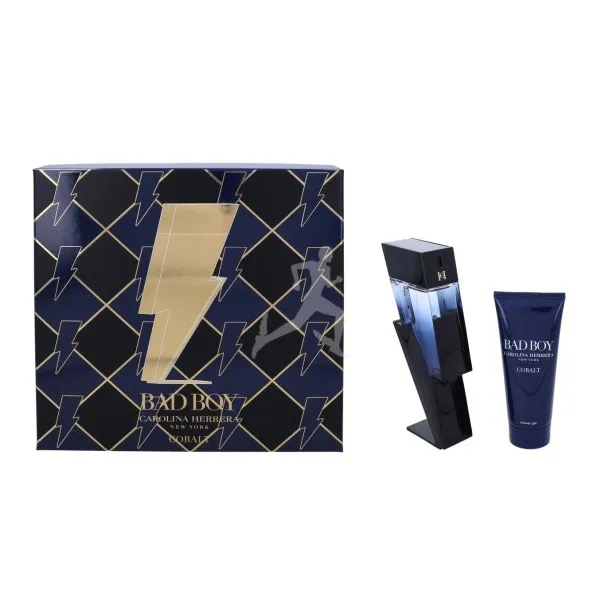CAROLINA HERRERA BAD BOY COBALT 60 ml PCS SET: 100 ml EAU DE PARFUM ELECTRIQUE SPRAY + 100 ml DOUCHE GEL - CAROLINA HERRERA
