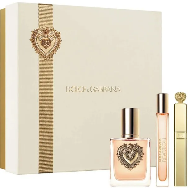 DOLCE & GABBANA DEVOTION 90 ml PCS SET FOR WOMEN: 50 ml EAU DE PARFUM SPRAY + 10 ml MASCARA + 10 ml EAU DE PARFUM SPRAY - Dolce&