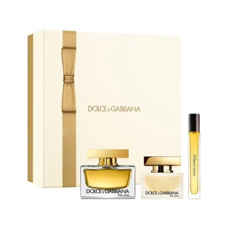 DOLCE & GABBANA THE ONE 90 ml PCS SET FOR WOMEN: 75 ml EAU DE PARFUM SPRAY + 10 ml EAU DE PARFUM SPRAY + 30 ml HAIR MIST - Dolce