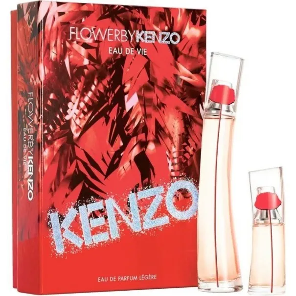 KENZO FLOWER EAU DE VIE 60 ml PCS SET FOR WOMEN: 50 ml EAU DE PARFUM LEGERE SPRAY + 15 ml EAU DE PARFUM LEGERE - kenzo