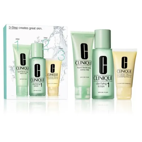 Coffret soins femme CLINIQUE 90 ml-STEP CREATES GREAT SKIN 30 ml 90 ml - CLINIQUE