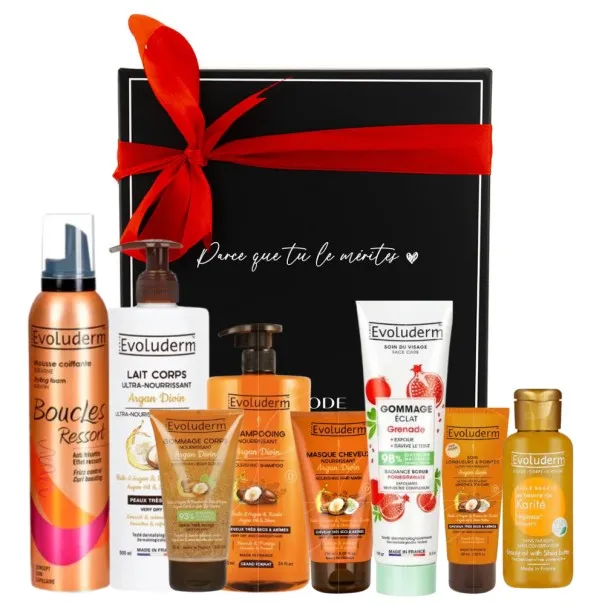 Pack Cadeau Femme SOIN & BEAUTÉ EVOLUDERM – ARGAN & KARITÉ - PACK