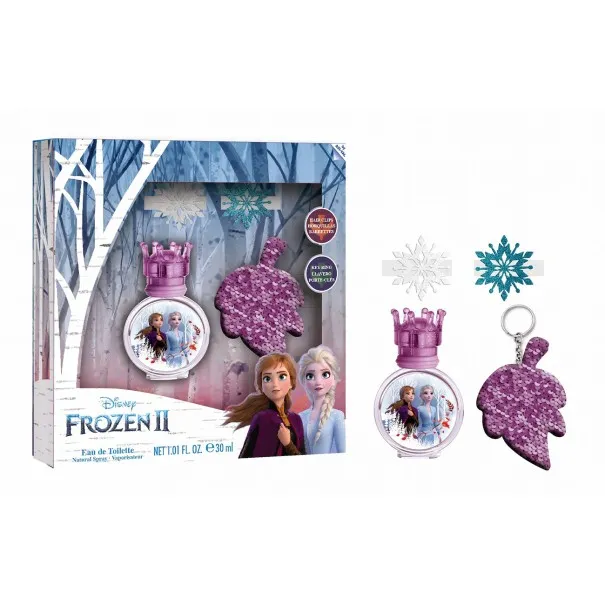 DISNEY FROZEN 60 ml 100 ml Coffret : 30 ml EAU DE TOILETTE + 60 ml X HAIR CLIPS + KEYCHAIN - DISNEY