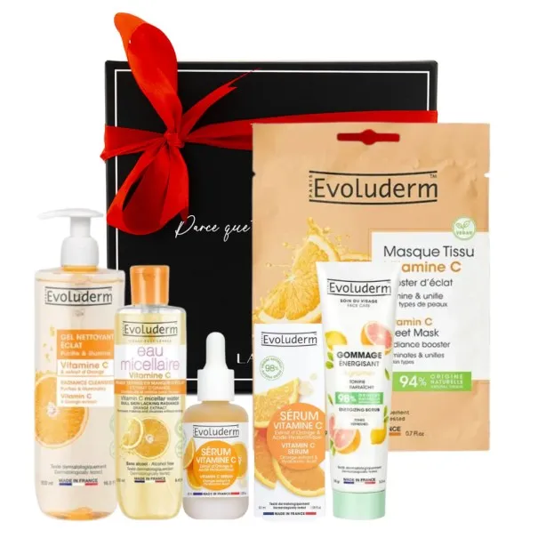 Pack Cadeau Femme PACK  PACK ÉCLAT VISAGE VITAMINE C – EVOLUDERM - PACK