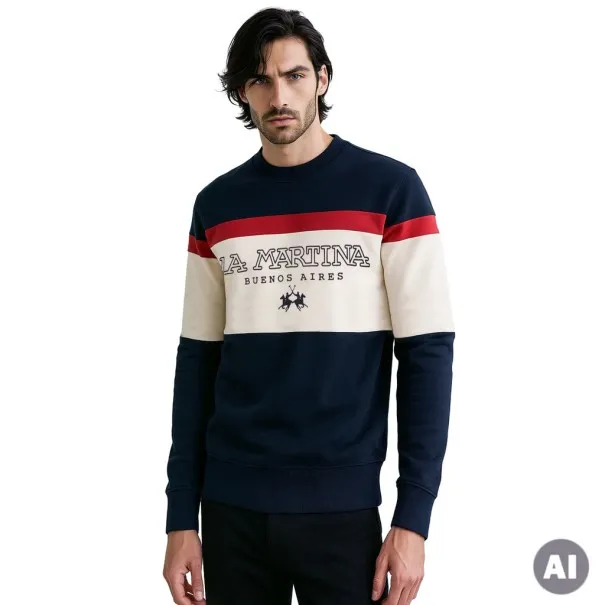 Pulls & Capuches Homme LA MARTINA LMH223MSS001NV - LA MARTINA
