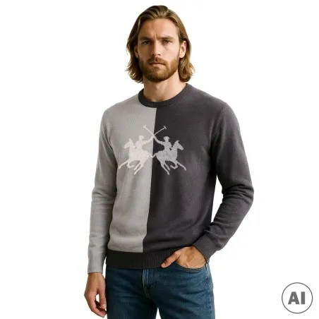 Pull Homme LA MARTINA LMH222MSW06GY - LA MARTINA