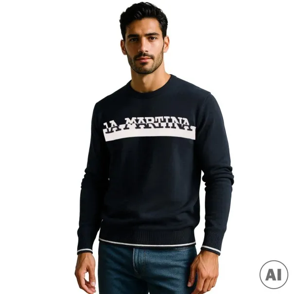 Pull Homme LA MARTINA LMH222MSW08NV - LA MARTINA