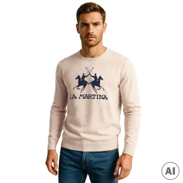 Pull Homme LA MARTINA LMH223MSW003GY - LA MARTINA