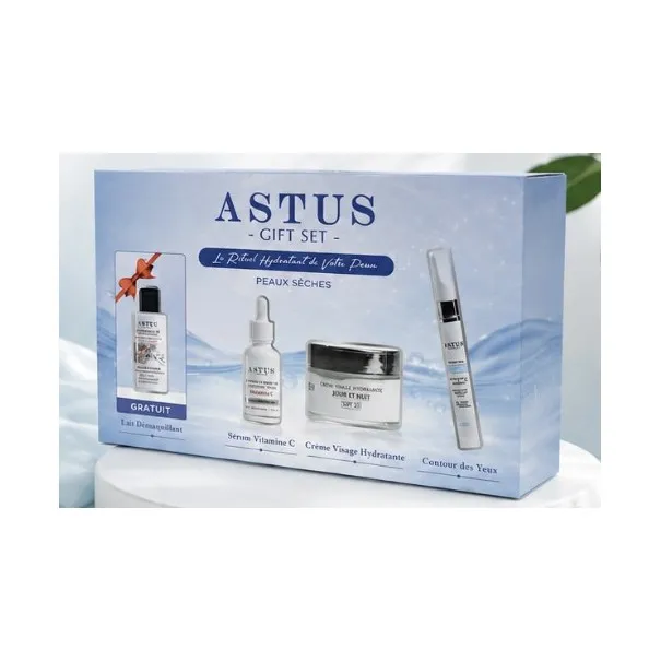 COFFRET ASTUS CREME JOUR ET NUIT+SERUM+CONTOUR YEUX+LAIT DEMAQ FDM26 - ASTUS