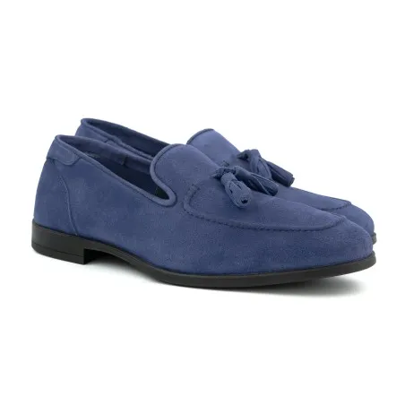 Mocassin Homme MAKEBA  8720 DAIM BLEU - MAKEBA