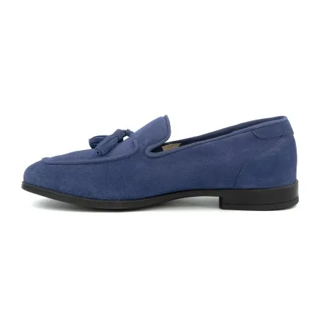 Mocassin Homme MAKEBA  8720 DAIM BLEU - MAKEBA